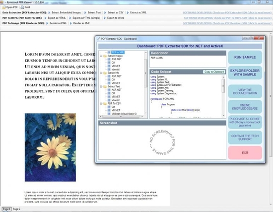 ByteScout PDF Extractor SDK