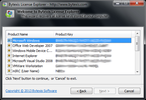 Bytexis License Explorer