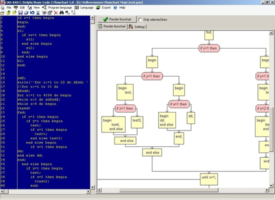 C/Delphi/Basic Code 2 Flowchart