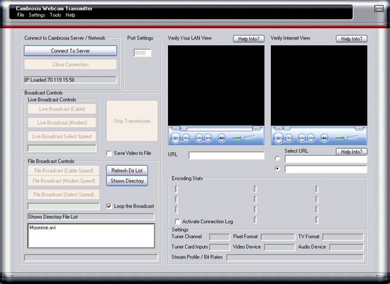 Cambrosia Streaming Webcam Transmitter