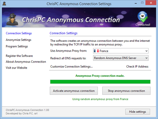 ChrisPC Anonymous Connection