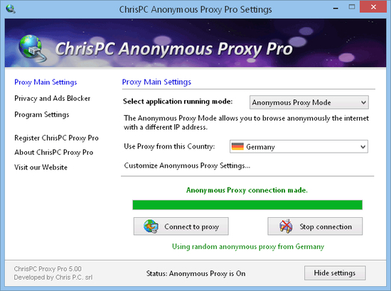 ChrisPC Anonymous Proxy Pro