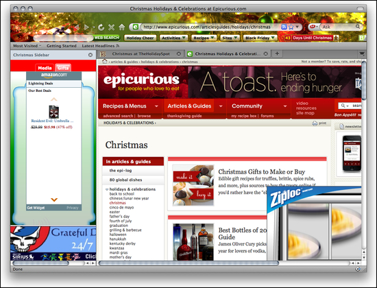 Christmas Firefox Interactive Theme