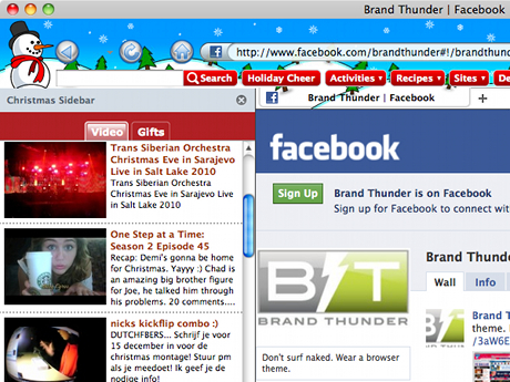 Christmas Theme for Internet Explorer