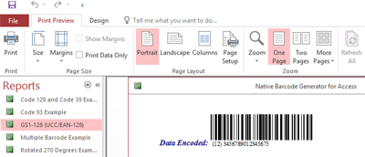 Code 128  Access Barcode Generator