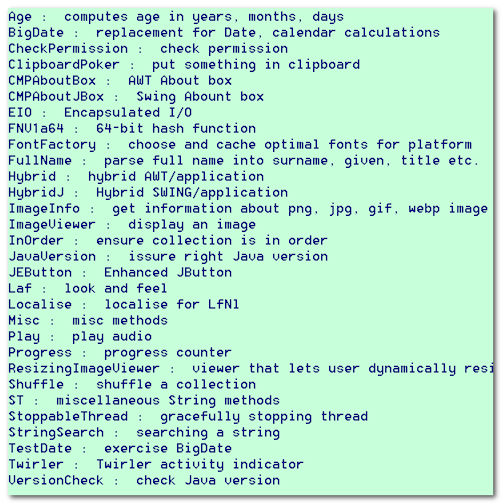 Common JDK 1.8+ Utility classes