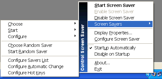 Control Screen Saver