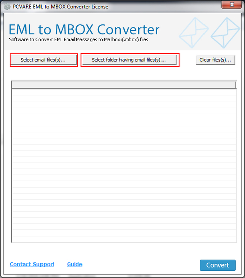 Convert EML files to MBOX