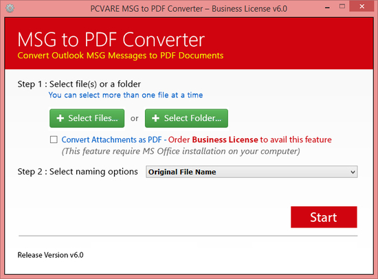 Convert MSG to PDF