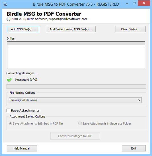 Convert MSG to PDF