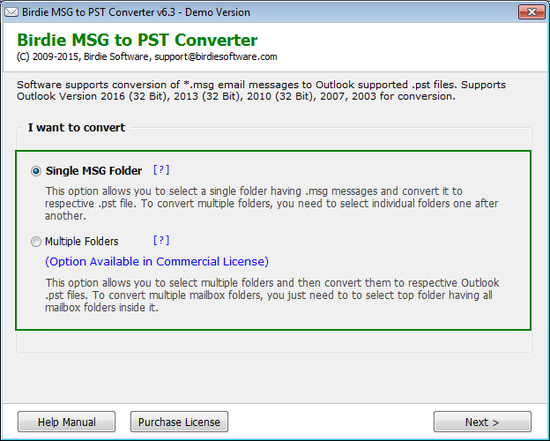 Convert MSG to PST Outlook
