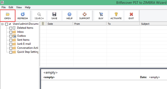 Convert PST file to Zimbra