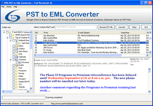 Convert PST to EML Tool