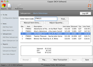 Copper Point of Sale Free for Mac