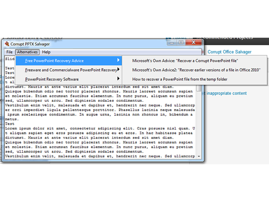 Corrupt PPTX Salvager