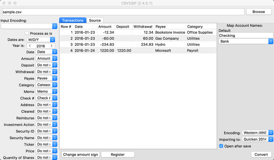 CSV2QIF