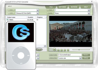 Cucusoft DVD to iPod Converter Build 100