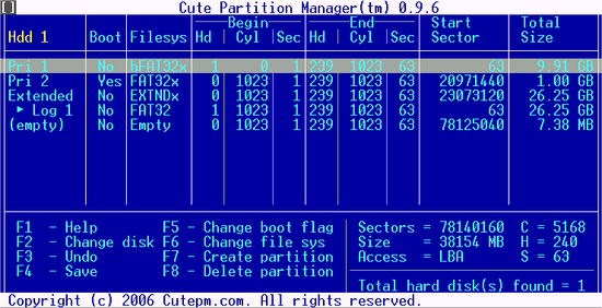 Cute Partition Manager