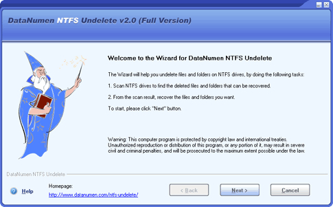 DataNumen NTFS Undelete