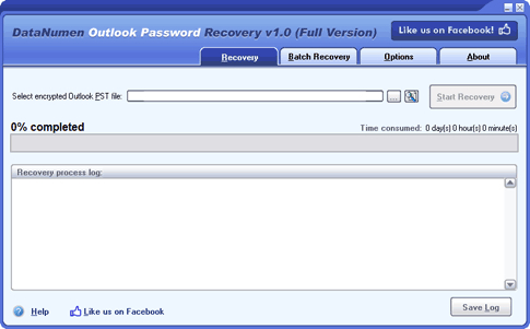 DataNumen Outlook Password Recovery