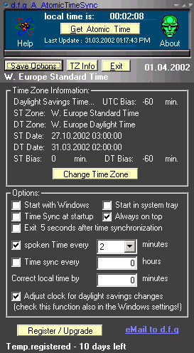 dfg AtomicTimeSync XP