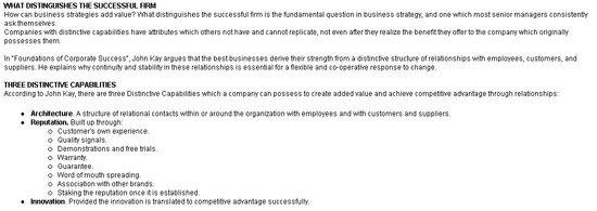 Distinctive Capabilities Software