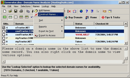 Domain Name - Analyzer & Generator