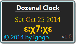 Dozenal Clock