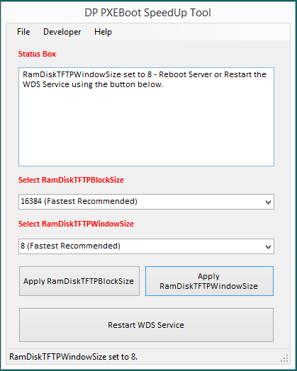 DP PXEBoot Speed Up Tool