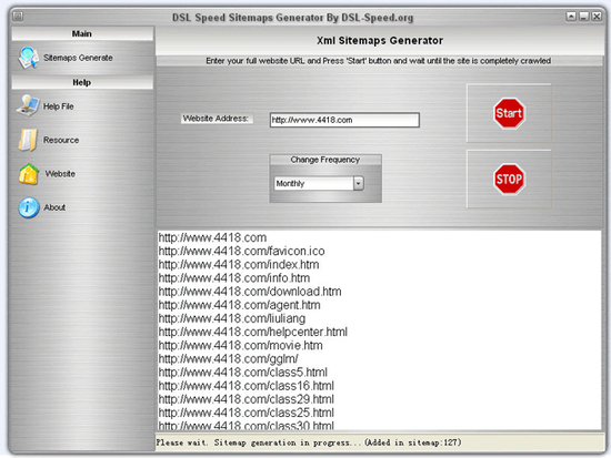 DSL Speed Sitemaps Generator