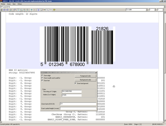 EAN13 barcode source code