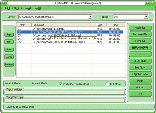 Eastsea  MP3 CD Burner