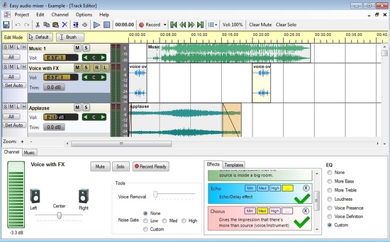 Easy audio mixer