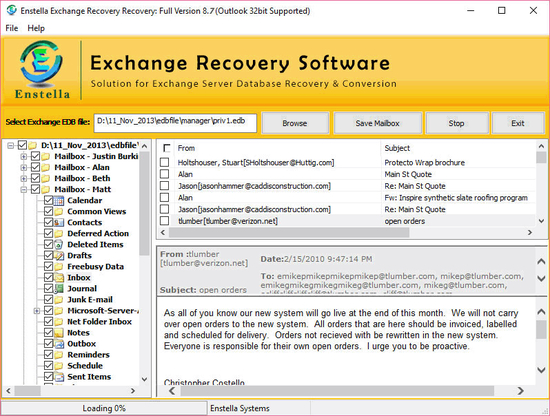 EDB to PST Recovery