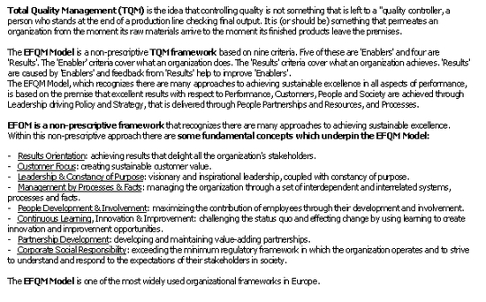 EFQM Model (MBA)