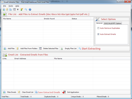 Email Extractor Files Software