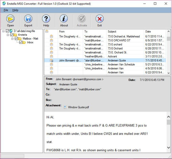 Enstella MSG Converter