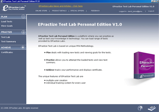 EPractize Test Lab - Free SCJP Quiz Test