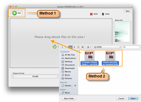 Epubor ePub To Kindle Converter for Mac