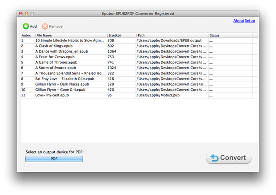 Epubor EPUB to PDF Converter for Mac