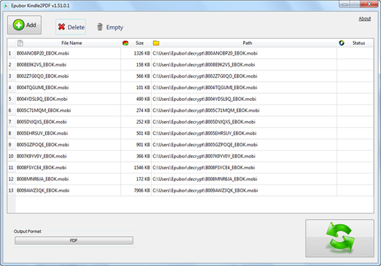 Epubor Kindle to PDF Converter