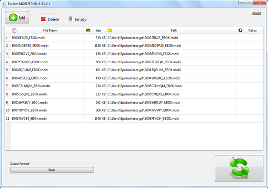 Epubor Mobi to ePub Converter