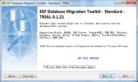 ESF Database Migration Toolkit