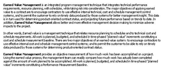 EVM Management (MBA)