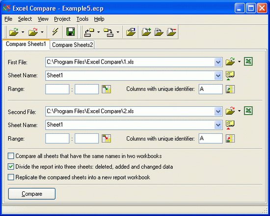 Excel Compare