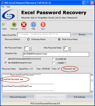 Excel Password Recovery Engine