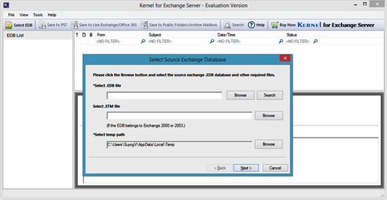 Exchange Server 2013 EDB Recovery