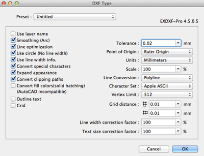 EXDXF-Pro for Mac