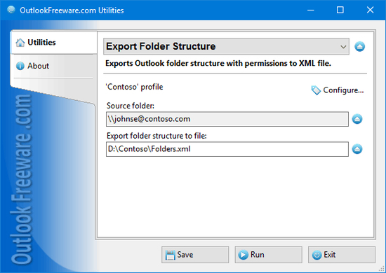 Export Folder Structure for Outlook