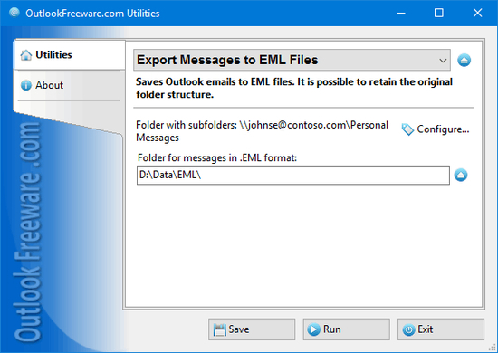 Export Messages to EML Files for Outlook